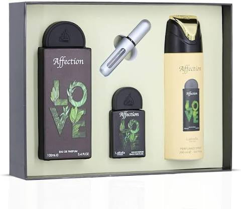 Lattafa Pride Affection 3pc Gift Set with Travel Atomizer